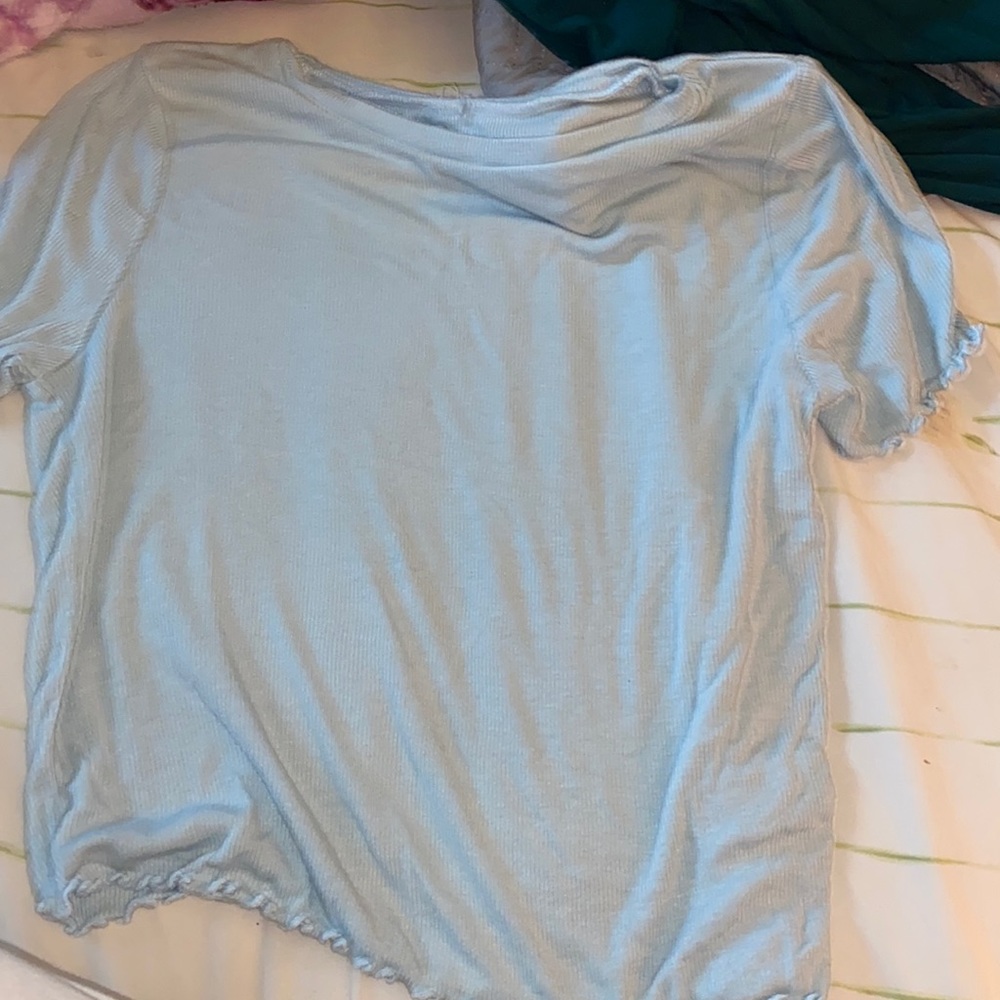 sky blue top